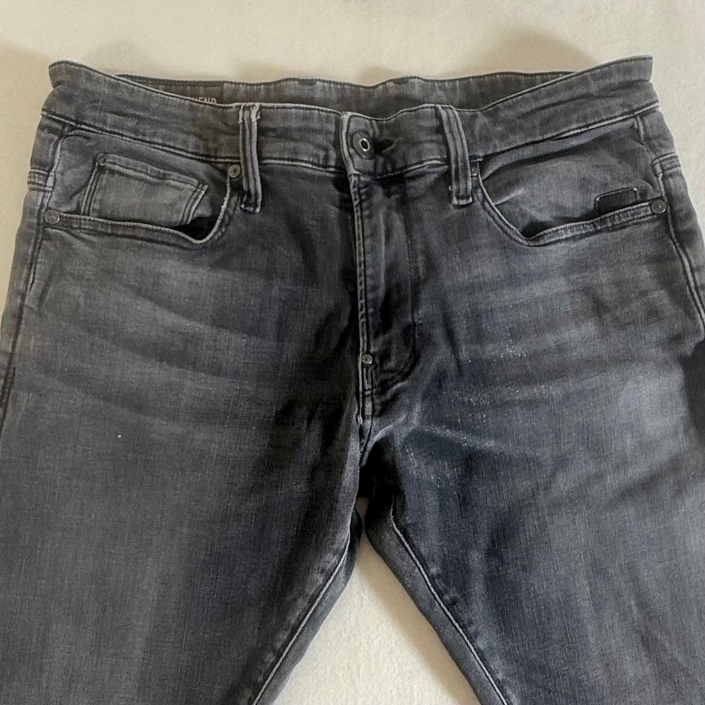 G-Star Raw Revend Skinny Jeans Mens 34x34 Stretch Denim Dark Gray